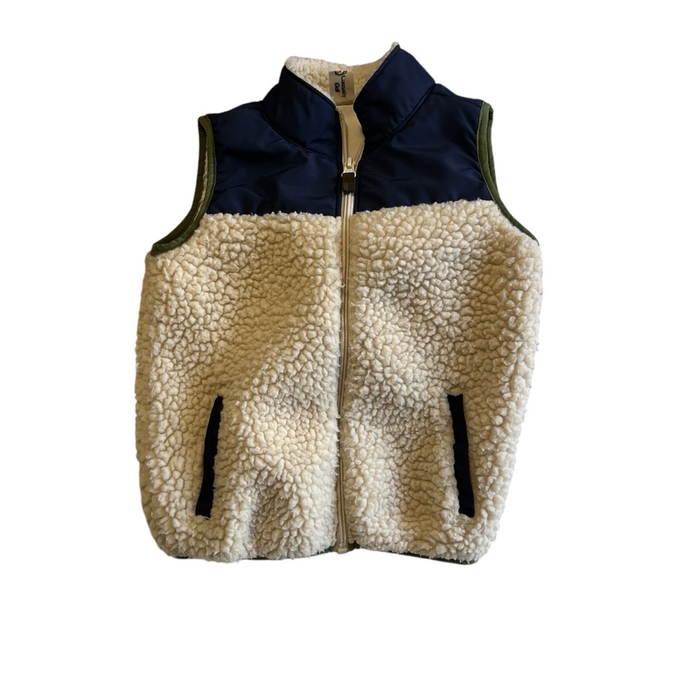 5T Carter's Navy and Cream Toddler Vest - Picture 1 of 4